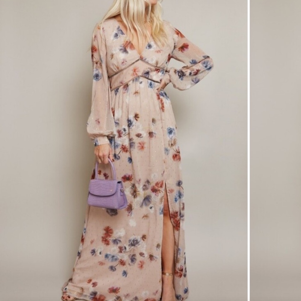 NWT Little Mistress Floral Maxi Dress size 4P